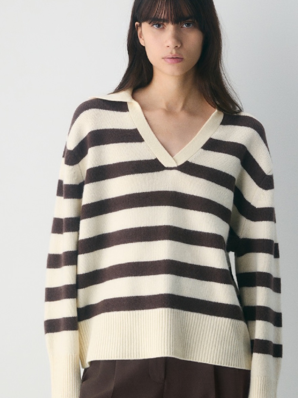Aritzia Plush Cashmere Oversized Polo Sweater
